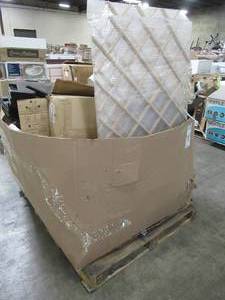 lot 121 image: WHOLESALE MIXED PALLET OF MISCELLANEOUS SMALL HOUSEWARES AND BUILDING MATERIALS