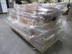 lot 507 image: WHOLESALE MIXED PALLET OF MISCELLANEOUS BUILDING MATERIALS, FURNITURE, AND MORE