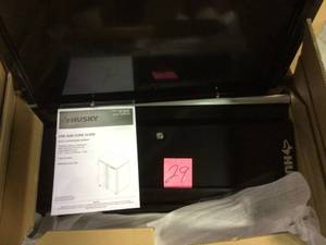 lot 29 image: 32.8 in. H x 28 in. W x 18 in. D 2-Door Steel Garage Base Cabinet by Husky Open Box Customer Returns See pictures.