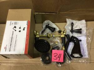 lot 34 image: Oakmont 2-Handle 1-Spray Tub and Shower Faucet in Oil Rubbed Bronze (Valve Included) in good condition