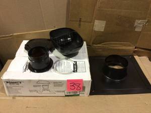 lot 38 image: Roof Vent Kit, Bath and Dryer in Bronze Open Box Customer Returns See pictures.
