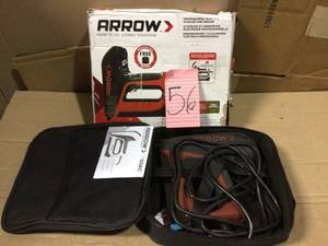 lot 56 image: 6 in. Electric Stapler and Brad Nailer by Arrow Open Box Customer Returns See pictures.