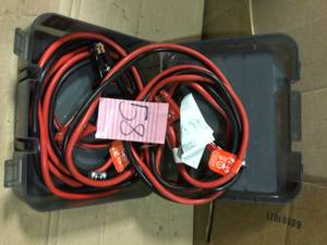 lot 58 image: Husky 20 ft. 4-Gauge Booster Cables Open Box Customer Returns See pictures.