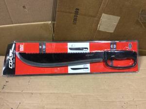 lot 68 image: F1400 14 in. Full-Tang Stainless Steel Machete with Nylon Sheath by Coast in good condition 