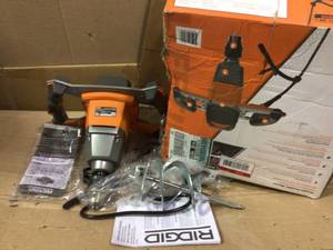 lot 95 image: Single-Paddle Mixer by RIDGID Open Box Customer Returns See pictures.