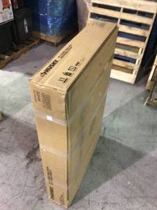 lot 102 image: Husky 46 in Adjustable Height Work Table in White not used see pictures