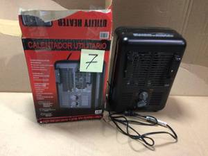 lot 7 image: 1,500-Walt Utility Milkhouse Fan-Forced Portable Heater with Thermostat Customer returns see pictures