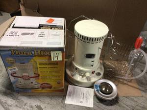 lot 14 image: Portable Convection Kerosene Heater Provides 23,800 Btus of Warmth by DuraHeat Customer returns see pictures