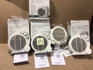 lot 15 image: 1500-Watt Electric Fan Forced Portable Heater Customer returns see pictures