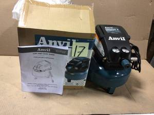 lot 17 image: 2G Pancake Air Compressor with 7-Piece Accessories Kit by Anvil Customer returns see pictures