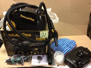 lot 21 image: PP330 Multi-Purpose Steam Cleaner with Steam Mop Attachment by Poulan PRO Customer returns see pictures