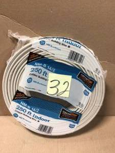 lot 32 image: 250 ft. 142 White NM-B Wire by Cerrowire in good condition