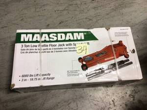 lot 34 image: 3-Ton Low Profile Floor Jack with Speedy Lift in Orange Customer returns see pictures