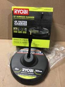 lot 47 image: RYOBI 12 in. 2000 PSI 1.4 GPM Quick Connect Surface Cleaner for Electric Pressure Washers Customer returns see pictures