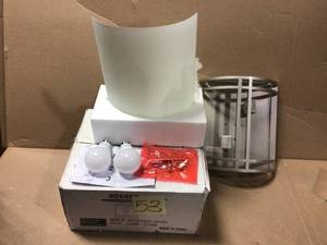 lot 53 image: Artemis 2-Light Satin Wall Sconce Customer returns see pictures