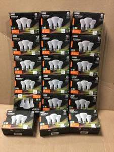 lot 54 image: BIG LOT 45-Watt Equivalent R20 Dimmable CEC Title 24 Compliant LED ENERGY STAR 90 CRI Flood Light Bulb, Soft White (3-Pack) by Feit Electric Customer returns see pictures
