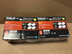 lot 60 image: HLB 6 in. Color Selectable New Construction or Remodel Canless Recessed Integrated LED Kit (4-Pack) by Halo in good condition