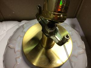 lot 71 image: Arthur 29 in. Cream Ceramic Table Lamp by JONATHAN Y Customer returns see pictures