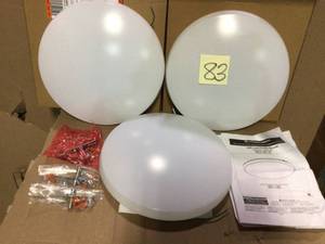 lot 83 image: Contractor Select FMLRL Series 14 in. 3000K Soft White Integrated 1600 Lumen LED Round Flush Mount Light Fixture