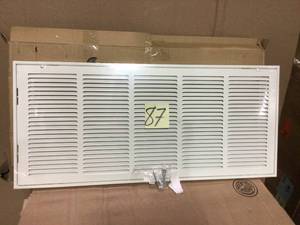 lot 87 image: 30 in. Wide x 12 in. High Return Air Filter Grille of Steel in White by Venti Air in good condition