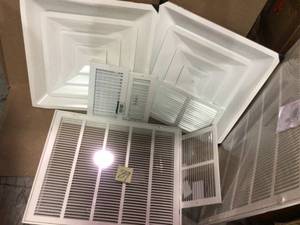 lot 89 image: 25 in. x 25 in. Square Return Air Filter Grille of Steel in White by Venti Air in good condition. 