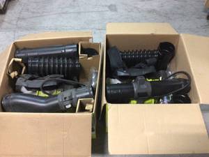 lot 102 image: Lot of 2 Ryobi 3 Cycle Backpack Blowers Customer Returns in good condition see pictures