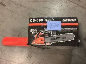 lot 104 image: Echo 20 in. 59.8 cc Gas 2-Stroke Cycle Chainsaw see pictures