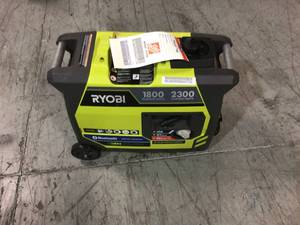 lot 110 image: Ryobi 2,300-Watt Recoil Start Bluetooth Super Quiet Gasoline Powered Digital Inverter Generator customer return see pictures