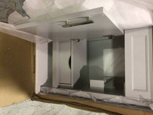 Arvesen 18 in. W x 12 in. D Vanity in Dove Grey with Ceramic Vanity Top in White with White Sink in good condition