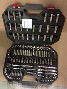 144-Position 14 in. and 38 in. Drive Mechanics Tool Set (125-Piece) by Husky Customer returns see pictures