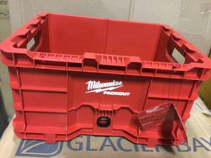 PACKOUT 18.6 in. Tool Storage Crate Bin by Milwaukee in good&nbsp condition