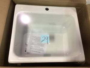 Inverness Drop-In Acrylic 25 in. 1-Hole Single Bowl Kitchen Sink in White by Thermocast Customer returns see pictures