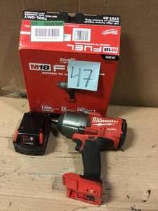 M18 FUEL 18-Volt Lithium-Ion Brushless Cordless 12 in. Impact Wrench with Friction Ring battery included no charger by Milwaukee Customer returns see pictures