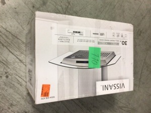 Vissani 30 in. W Convertible Glass Wall Mount Range Hood with 2 Charcoal Filters in Stainless Steel not used see pictures