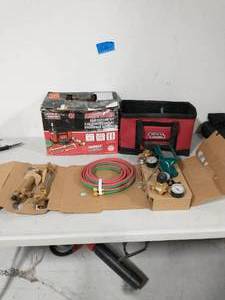 Cut Welder Kit with Torch, Oxygen and Acetylene Regulators, 316 in. x 12 ft. Hose, for Cutting Welding and Brazing