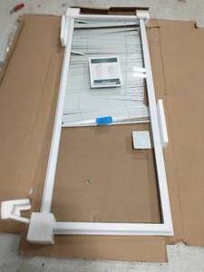 White Cordless Add On Enclosed Aluminum Blinds with 12 in. Slats, for 22 in. Wide x 64 in. Length Door Windows
