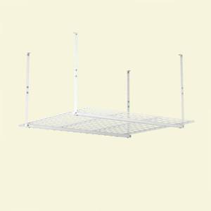 45 in. W x 45 in. D Garage Ceiling Mount Storage Unit in White