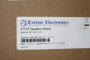 lot 23 image: New Pair of Extron Full Range Open Back Ceiling Speakers with 70100V Transformer