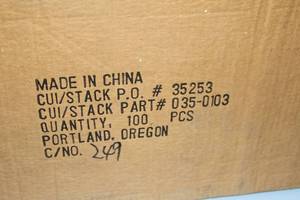 lot 61 image: Lot of 100 NEW Individually Boxed CUIStack Class Power Transformers