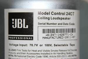 lot 36 image: JBL Control 24CT Compact Pro Audio Background  Foreground Ceiling Speakers - Pair