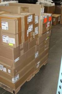 lot 102 image: Pallet Lot of Miscellaneous New Chief  Legrand Pro Audio  Video Mounting Items & Equipment - Equipment List Pictured