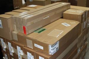 lot 104 image: Pallet Lot of Miscellaneous New Chief  Legrand Pro Audio  Video Mounting Items & Equipment - Equipment List Pictured