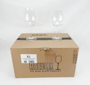 lot 24 image: 2 Sets of 6 Riedel Restaurant XL Assorted Pinot Noir Wine Glasses