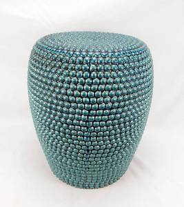 lot 27 image: Decorative Pols Potten Dot Accent Stool - Rare Teal Color