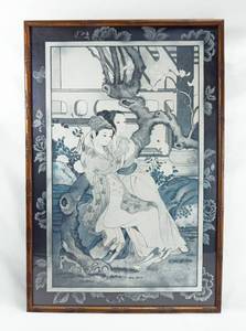 lot 30 image: Vintage Framed Oriental Print