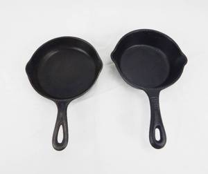lot 57 image: Set of Vintage and New Cast Iron Skillets