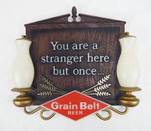 lot 79 image: Vintage Grain Belt Beer Sign