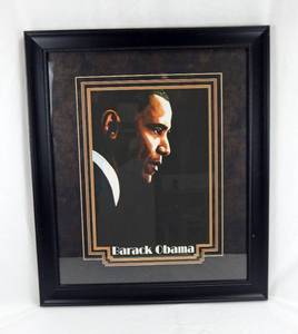 lot 119 image: Barack Obama Matted and Framed  Print