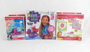 lot 124 image: Lot of New American Girl Craft Sets and Knits Cool Knitting Studio