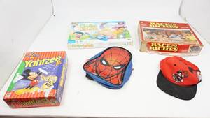 lot 102 image: Games  Hat  Childs Backpack